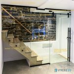 Cloison vitree - Porte coulissante escalier - Vitrerie BV - 2 - Annotation