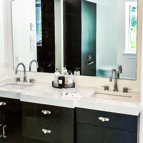 Miroir salle de bain - Miroir forme fini PC - Vitrerie BV - 1